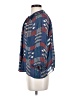 Tucker 100% Silk Blue 3/4 Sleeve Silk Top Size S - photo 5
