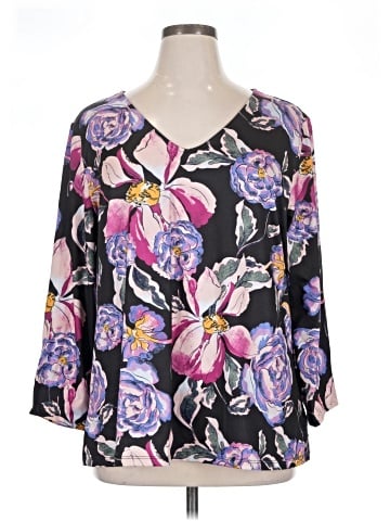 Attitudes by Renee 3/4 Sleeve T-Shirt (view 1)