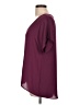 maette 100% Polyester Burgundy Short Sleeve Blouse Size L - photo 5