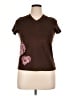 Target 100% Cotton Hearts Brown Short Sleeve T-Shirt Size XL - photo 1