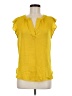Ann Taylor LOFT 100% Rayon Yellow Sleeveless Blouse Size M - photo 1