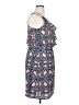 Collective Concepts 100% Polyester Print Blue Casual Dress Size XL - photo 4