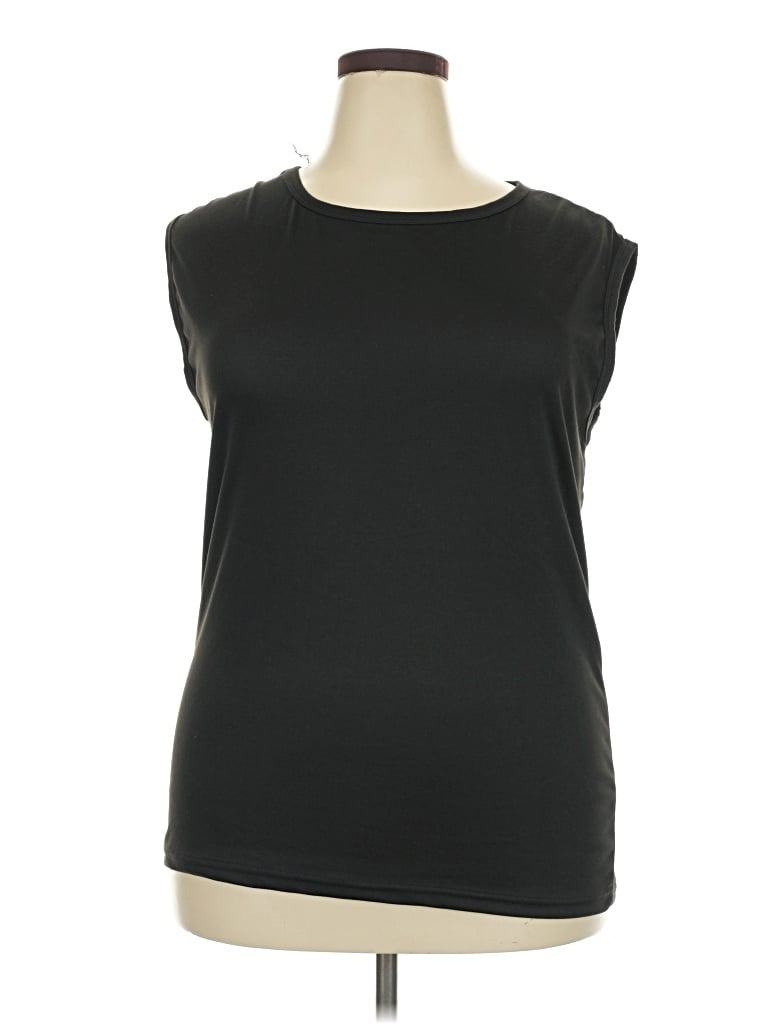 Pre-owned Assorted Brands Sleeveless T-shirt In Black