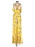 IEENA for Mac Duggal 100% Polyester Floral Tropical Yellow Jumpsuit Size 2 - photo 2