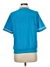 Teddi 100% Polyester Color Block Blue Short Sleeve Blouse Size M (petite) - photo 2