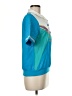 Teddi 100% Polyester Color Block Blue Short Sleeve Blouse Size M (petite) - photo 4