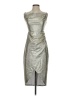 Ever New Metallic Silver Cocktail Dress Size 4 - photo 1