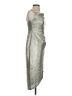 Ever New Metallic Silver Cocktail Dress Size 4 - photo 4