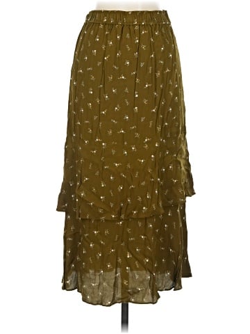 Madewell Ruffle Tiered Midi Skirt in Daisy Stitch (view 2)