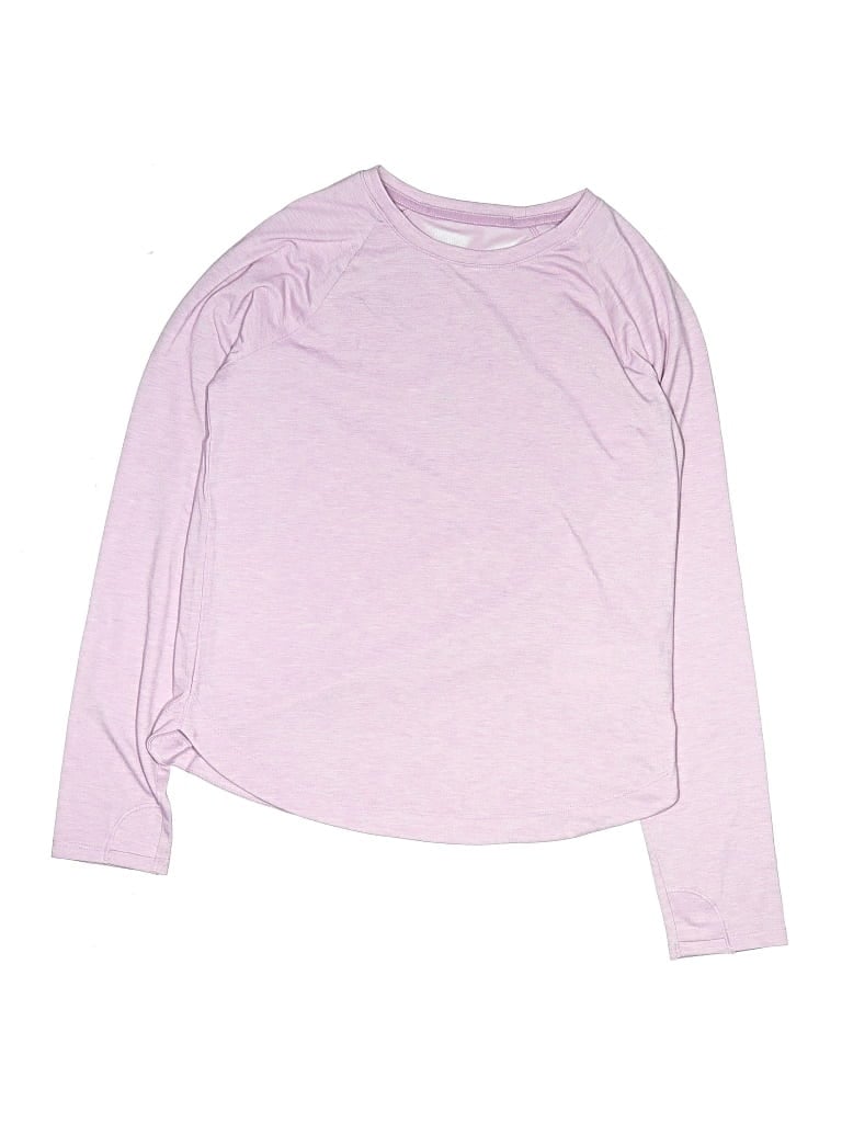 Pre-owned Athleta Girl Kids' Long Sleeve T-shirt In Pink