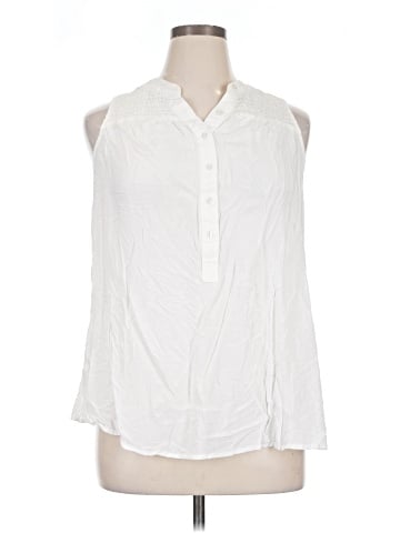 Faded Glory Sleeveless Button-Down Shirt (view 1)