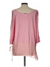 St. John 100% Viscose Pink 3/4 Sleeve Top Size L - photo 2