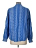 Zara 100% Polyester Blue Long Sleeve Blouse Size L - photo 2