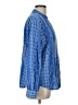 Zara 100% Polyester Blue Long Sleeve Blouse Size L - photo 4