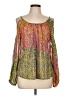 Angie 100% Polyester Yellow 3/4 Sleeve Blouse Size L - photo 1