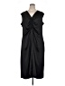 Halogen 100% Polyester Solid Black Cocktail Dress Size 1X - photo 1