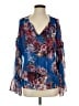 Elie Tahari 100% Polyester Blue 3/4 Sleeve Blouse Size S - photo 1