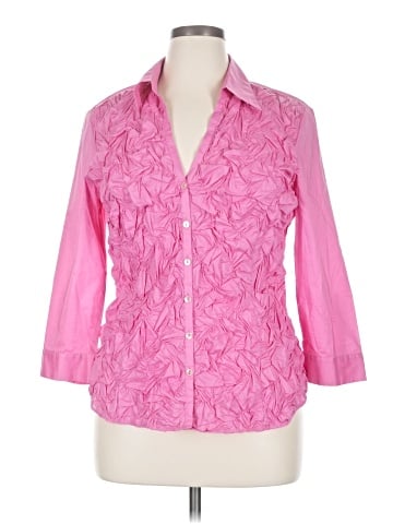 Lafayette 148 New York 3/4 Sleeve Button-Down Shirt (view 1)