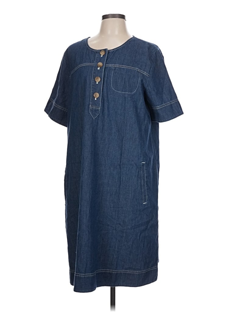 Pre-owned Jjill Casual Dress In Blue