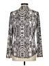 INC International Concepts Animal Print Silver Long Sleeve Blouse Size M - photo 2