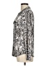 INC International Concepts Animal Print Silver Long Sleeve Blouse Size M - photo 5