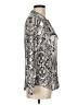 INC International Concepts Animal Print Silver Long Sleeve Blouse Size M - photo 4