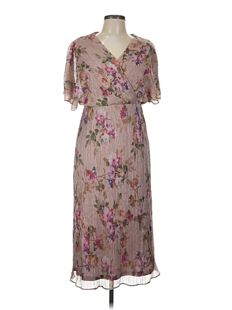 Pre-owned Adrianna Papell Casual Dress In Tan