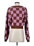 Blue Blush Checkered-gingham Brown Pullover Sweater Size S - photo 2