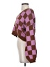 Blue Blush Checkered-gingham Brown Pullover Sweater Size S - photo 5