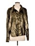 FRAME 100% Polyester Metallic Gold Long Sleeve Blouse Size L - photo 1