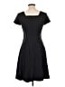 Theory 100% Wool Solid Black Casual Dress Size 10 - photo 2