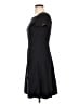 Theory 100% Wool Solid Black Casual Dress Size 10 - photo 5