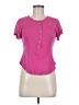 Pilcro Pink Short Sleeve Henley Size M - photo 1