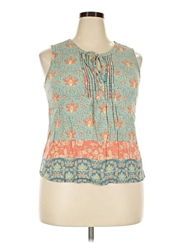 Pale Sky Sleeveless Blouse (view 1)