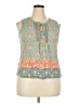 Pale Sky 100% Rayon Teal Sleeveless Blouse Size XXL - photo 1