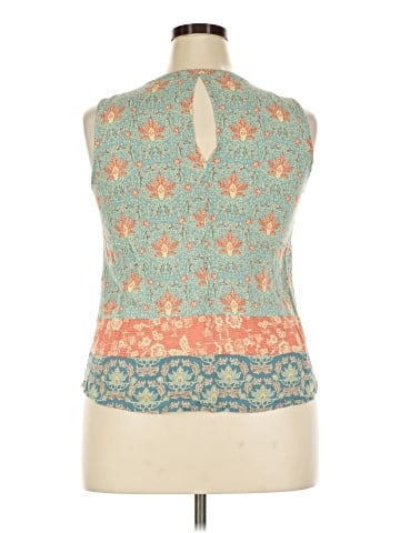 Pale Sky Sleeveless Blouse (view 2)