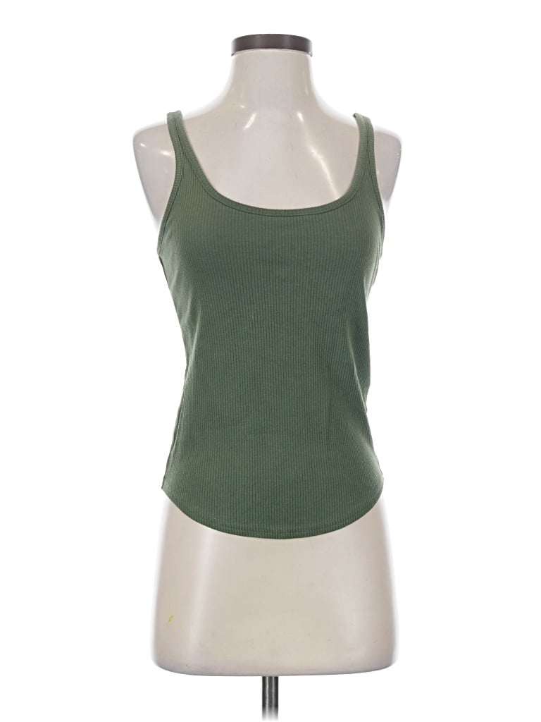 Pre-owned Jcrew Tank Top Green Halter Neckline Tops