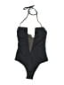 District. Solid Black One Piece Swimsuit Size 2 - photo 1