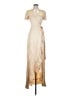 Ghost 100% Viscose Tan Cocktail Dress Size XS - photo 1