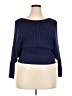 Trina Turk 100% Merino Blue Wool Sweater Size 2X (estimated) - photo 1