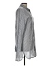 Casual Studio 100% Cotton Stripes Silver Long Sleeve Button-Down Shirt Size L (estimated) - photo 4