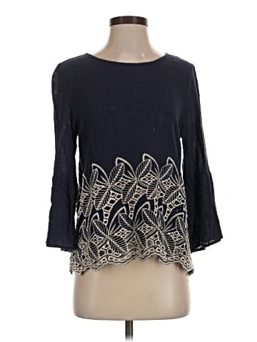 Waverly Grey 3/4 Sleeve Blouse (view 1)