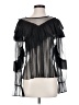 Gracia 100% Polyester Black 3/4 Sleeve Blouse Size S - photo 1