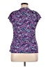 Elle 100% Polyester Purple Short Sleeve Top Size XL - photo 2