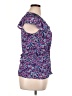 Elle 100% Polyester Purple Short Sleeve Top Size XL - photo 4