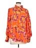 BTFBM 100% Polyester Orange Long Sleeve Blouse Size L - photo 1