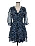 New Look 100% Polyester Blue Cocktail Dress Size 6 - photo 1