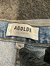 AGOLDE 100% Cotton Stripes Blue Jeans Size 25 waist - photo 7