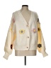 Adora 100% Polyester Floral Ivory Cardigan Size L - photo 1