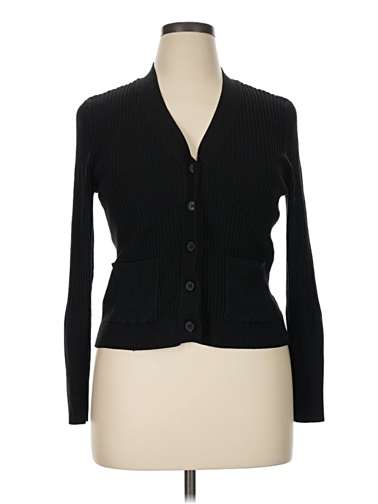 Pre-owned Ann Taylor Loft Cardigan Sweater In Black